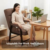High-Back Support Manual Recliner Ergonomic Design Adjustable Recliner with Footstool Padded Cushioning Lounge Chair Sturdy Frame for Office Workers, Students, Seniors, Relaxing, Rest Ping, Living Room, Small Areas
