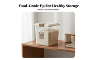Rice Storage Container Moisture-Resistant Airtight Grain Bin Gasket Ed Food Storage Bin Clear View Window Transparent Food