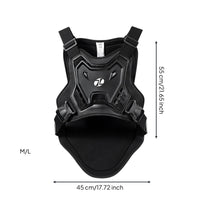 Anti-Fall Motocross Safety Vest Vest Shock Protection Motorcycle Protective Vest Padded Chest Back Protector Breathable Mesh for Riders, Away from-Road