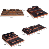 Bracelet Display Stand Velvet Finish Multi-Tier Bracelet Stand Leatherette Surface Tabletop Jewelry Display for Live Streamers