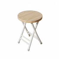 Foldable Collapsible Round Chair Sturdy Cross-Frame Folding Stool Space-Saving Portable Seating Stackable for Students, Families, Campers, Indoor, Dorm Room, Apartment, Travel
