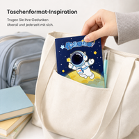 Kabaxiong Cartoon Mini Homework Planner Notebook for Students, PU Leather Cover, Thickened Portable Journal