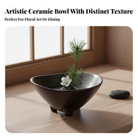 Japanese Flower Arranging Bowl Anti-Slip Ceramic Flower Arranging Dish for Home Stylists, Hobbyists