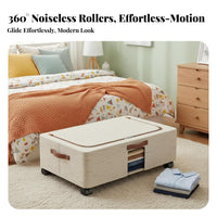 Rolling Under-Bed Box foldable Under-Bed Rolling container Large Capacity