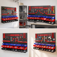 Customizable Pegboard Organizer with Bins Heavy-Duty Tool Organizer Board Sturdy Storage Rack with Tool Holders Sturdy for DIYers, Mechanics, Workshop, Garage