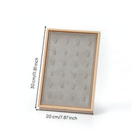 Jewelry Display Rack Rectangular Jewelry Holder with Padded Panel Band Display Tray for Vanity