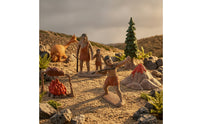 12 Pieces Prehistoric Toy Figures Vivid Prehistoric Figurines Freestanding Caveman Figurines for Students, Collectors