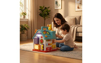 Multifunctional Busy House Toy Carry Handle Birdhouse Activity Toy Activity Toy ABS Plastic Sensory Activity House Fine Motor for Babies, Toddlers, Home Play