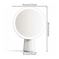 3 Level Dimming LED Makeup Mirror USB Rechargeable Touch Control Makeup Mirror Soft Light Eye Protection for Women, Girls, Dorm Room, Dressing Table, Desktop