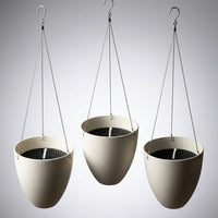 Plant Pots and Hanging Basket for Outdoor Plants, Round Tapered Hanging Plant with Chain and Saucer, Garden Planter for Indoor, Self Watering