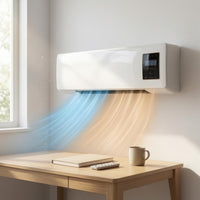1800W Electric Heater Fan Rectangular Housing Wall Mounted Heater Front Grille Home Heating for Bathroom, Bedroom