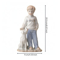 Ceramic Figurine Hand-Painted Character Sculpture Glazed for Minimalists