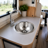 Stainless Steel Sink Single Bowl Kitchen Sink 335x295x150mm Brushed Finish Sink
