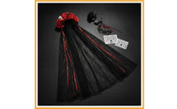 Theatrical Day of the Dead Costume Set Transparent Day of the Dead Costume Floral Mask for Cosplayers