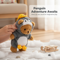 20cm Cotton Doll Penguin Outfit Set for Plush Idols