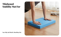 Supportive Cushioning Thick Foam Balance Pad High Rebound Shock Absorbing Core Exercise Pad Lightweight for Beginners, Workout, Home Gym