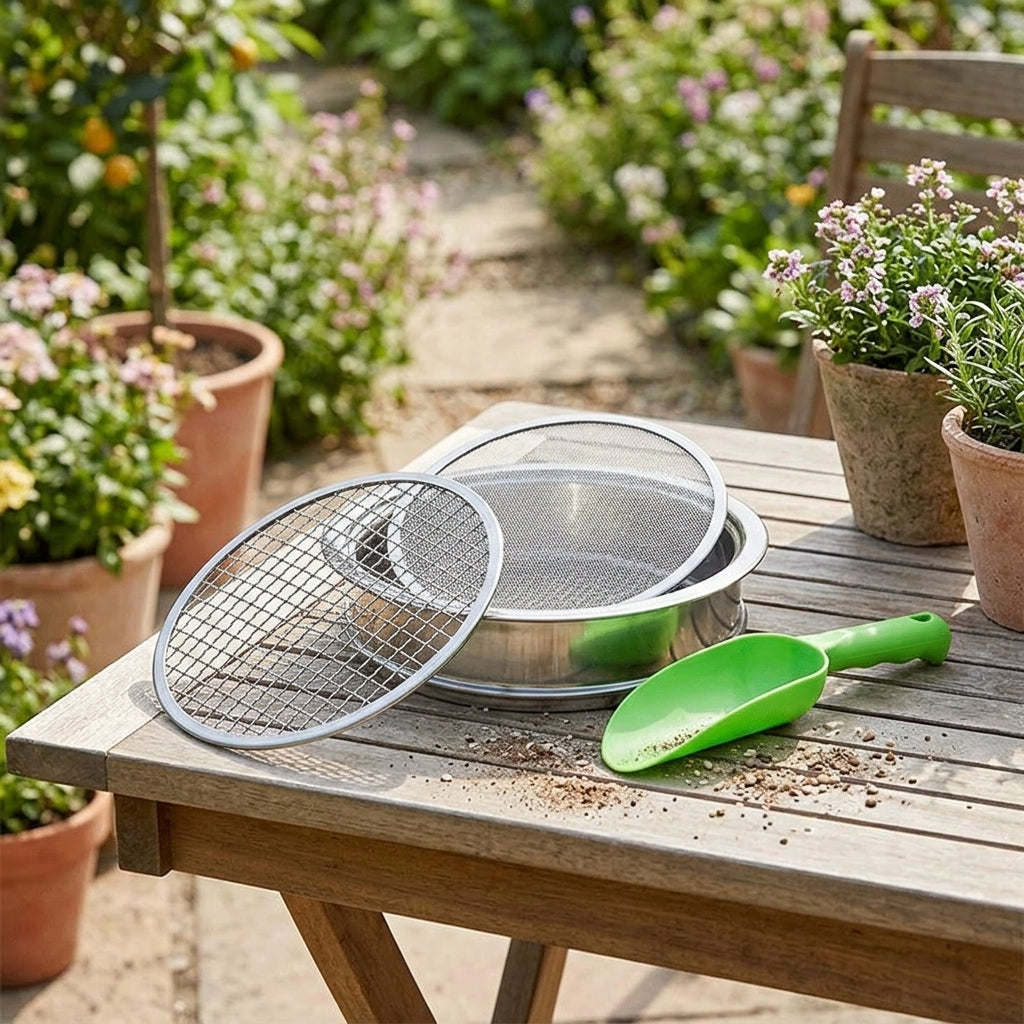 sieve, stainless steel, small, fine mesh, for sauces, easy to clean
