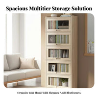 Large Capacity Multi-Tier bookshelf with Drawers Simple Design bookshelf Sturdy Construction unattachedstanding Shelf Unit Easy Assembly for Children, Book Lovers, Office Workers, Study Room, Bedroom