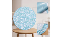Round Tailored Tablecloth Waterproof Tablecloth with Elastic Edge Elasticized Table Cover for Patio, Picnic