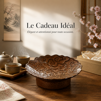 Ceramic Dessert Plate Chinese Japanese Style Snack Dish Fruit Nut Tray Tea Ceremony Serving Bowl