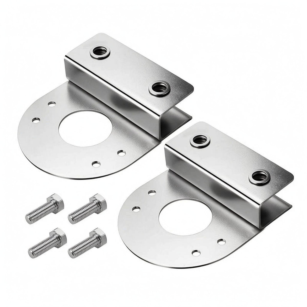 2 Pieces No-Drill Underwater Light Bracket Direct Install Clamp-Style Mounting Bracket 1.5 Mm Thick Hardware for Water Feature