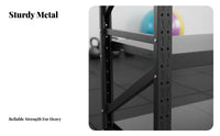 Heavy Duty Dumbbell Kettlebell Exercise Ball Rack All-in-All-in-Single Organization Home Gym Storage Rack Space Saving Mobile Fitness Equipment Organizer Large Capacity for Personal Training Studio, Garage