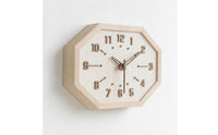 Octagonal Wall Clock Wood Silent Wall Clock Minimalist for CleanLiningAficionados, Bedroom