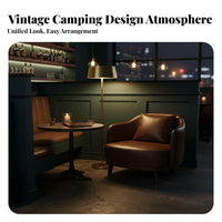 Comfortable Seating Retro Design Dining Booth Solid Wood Tabletop Restaurant Booth and Table Set Long-Lasting Construction Industrial Cafe Furniture Set High-Density Foam Cushion for Bar Owners, Interior Designers, Lounge, Hotel Lobby
