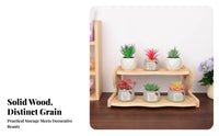 Wooden Desktop Organizer Stable Wooden Display Shelf Small Desk Shelf Long-Lasting Desktop Storage Rack Easy to Clean