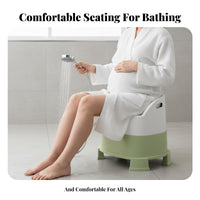 Japanese design Non-Slip Bathing Seat With Drainage Holes Shower Chair Lightweight & Portable Bath Bench sturdyDuty for Pregnant Women, Disabled Individuals, People Recovering from Surgery, Bathtub, Inside Tub