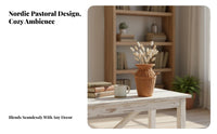 Imitation Rattan Vase Long-Lasting Woven Flower Vase Handmade Wicker Design Basket Easy to Clean Desktop Flower Holder