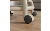 Low Round Stool with Wheels Multifunctional Low Round Rolling Stool Padded Creeper Seat Easy to Install Small Footstool