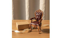 Zinc Alloy 1:12 Scale Chair Lightweight European Backrest Chair Realistic Details Dollhouse Armchair Wear Resistant
