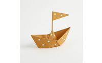 Spotted Wrought-Iron Sailboat Lightweight Sailboat Ornament Compact Folded Metal Boat Minimalist