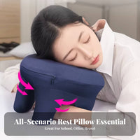 Lightweight Inflatable Desk Pillow Breathable Desk Rest Ping Pillow Multi-Purpose for Students, Travelers, School, Library, Home