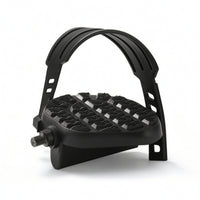Exercise Bike Pedals with Straps Anti-Slip Exercise Bike Pedal Replacement Pedals Threaded Textured for Home Gym