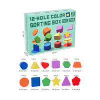 Sorting Box with Geometric Pieces Bright Color Sorting Box Educational Toy Fine Motor Skills Hand-Eye Coordination