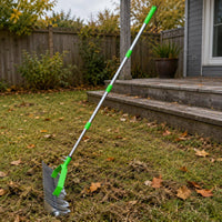 Stainless Steel Garden Unwanted Growth Rake Curved Frame Lawn Dethatcher Closely Spaced Tines Soil Loosening Rake Long Handle