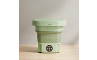 Compact Portable Mini Washing Machine Space-Saving Foldable Washing Machine Lightweight Portable Washer with Draining Basket Small for Students, Travelers, Dorm Rooms, Travel, Apartments, Camping