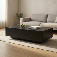 Rectangular Coffee Table Ready-to-Assemble Low Coffee Table Compact