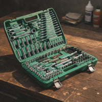 Mechanics Tool Set with Storage Case 72-Tooth Socket Wrench Set with Storage Case Electroplated Mechanics Tool Kit for Handymen