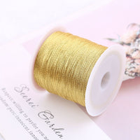 6-Strand Metallic Gold/Silver Thread for DIY Bracelets & Jewelry Making, 50m Roll