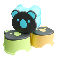 Thickened Cartoon Animal Plastic Stool for Kids and Adults - Non-Slip Bathroom and Home Use