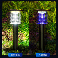 Solar-Powered Stainless Steel Mosquito Killer Lamp with Dual Lighting Modes for Outdoor Patios and Gardens