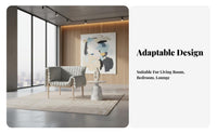 Modern Design Upholstered Single Seater stylish design Sculptural Single-Seater Statement Piece Lounge Chair Artistic Form for Art Lovers, Interior Designers, Living Room, Bedroom, perusing reading corner, Office