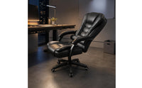 Reclining Office Chair Height-Adjustable Reclining Desk Chair Headrest for Computer