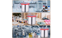 Stainless Steel Vacuum Degassing Container Transparent Lid Vacuum Chamber with Hose Heavy Duty Degassing Chamber with Hose Airtight for Hobbyists, Professionals, Resin Casting, Silicone Molding, Laboratory