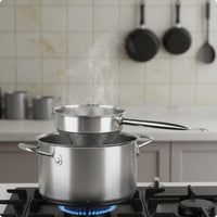 Conical Mesh Strainer Flat Handle Kitchen Utensil Hanging Hole