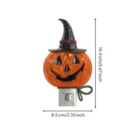 Compact Pumpkin Night Light Ambient Night Light with Witch Hat Warm Jack-O'-Lantern Lamp Colorful for Entryway