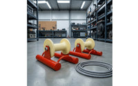 Straight-Run Cable Pulley Anti-Friction Cable Guide with Frame Low Power Level Hardware for Wire Laying, Job Sites